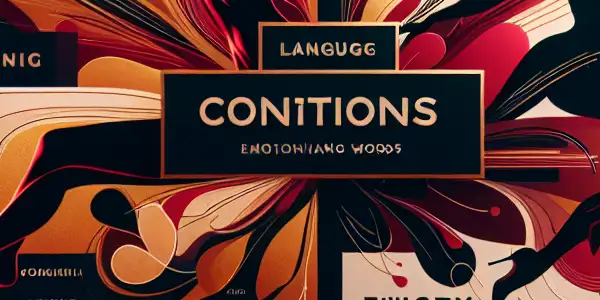 A sophisticated presentation slide contrasting vibrant and muted colors, highlighting emotional keywords related to adult films.